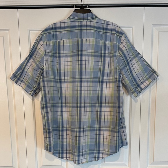 George Men's Casual Blue and Green Plaid Shirt - Picture 3 of 8